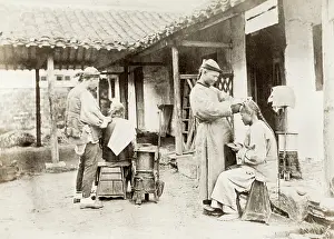 Itinerant: China c.1880's - itinerant barbers