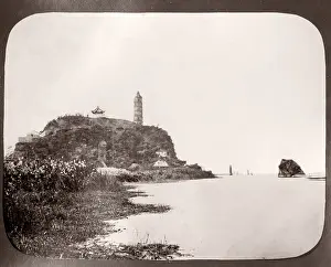 Yangtze: China c.1880s - Zhenjiang, Chenkiang, pagoda Yangtze River