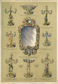 Parrot: China Candelabra, Mirror and Centrepieces, Plate 65