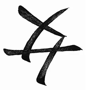Cursive: China, characters, woman (nu)