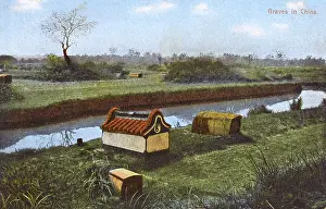 Yang: China - graves alongside a waterway