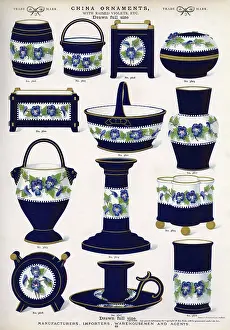 Handles: China Ornaments with raised violets, Plate 69