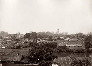 Guangzhou: China - rooftop view of Canton Guangzhou