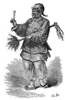 Schoolmaster: China, rural schoolmaster with the symbols of