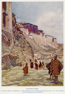 Dominates: China - Tibet - Potala - circa 1910