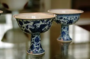 Cups: China. Underglazee blue cups. Ming dynasty, Xuande period (1