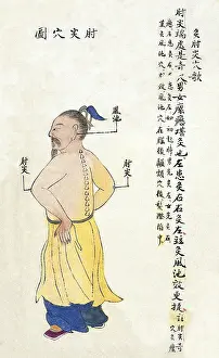 Calligraphy: Chinese Acu-moxa Point Chart, 1869