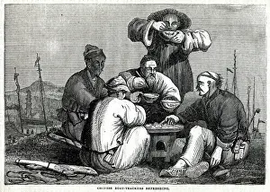 Refreshing: Chinese boat-trackers refreshing 1837