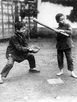 Changsha: Chinese boys playing baseball, 1928