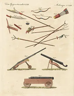Engraved Plates: Chinese fire-arms and weapons, 1800s