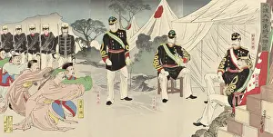 Sino Japanese: Chinese generals on their knees after their defeat