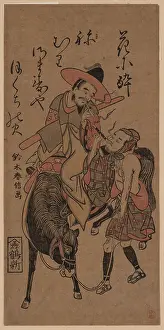Exchanging: Chinese gentleman and stableboy exchanging a light with thei