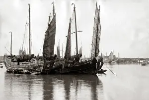 Junks: Chinese Junks, circa 1890