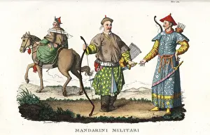 Chinese mandarins in military uniform