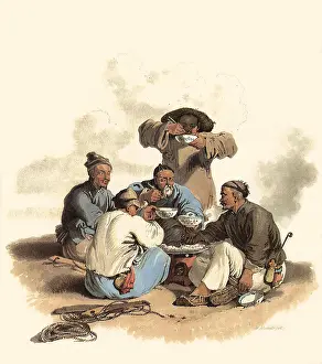 Chopsticks: Chinese Men Eating