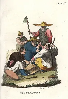 Pigtail: Chinese men playing the game of go