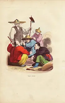 Pannemaker: Chinese men playing a game of dice
