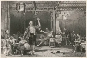 Smokers: Chinese opium den