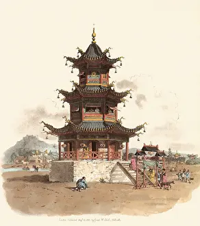 Projected: Chinese Pagoda Temple