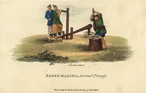 Pestle: Chinese paper making, QIng Dynasty