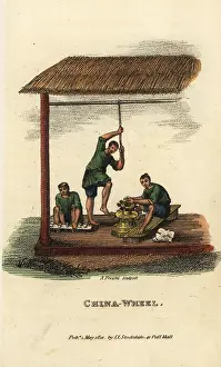 Bertin: Chinese potter throwing a porcelain cup on