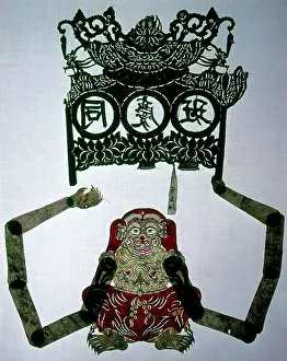 Daemon: Chinese shadow puppetry, shadow puppet, long-armed monkey da