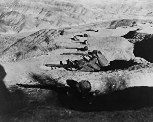Lcgr1312: Chinese soldiers in fox holes during the Second