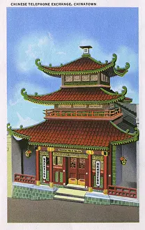 Tiled: Chinese telephone exchange, Chinatown, San Francisco, USA
