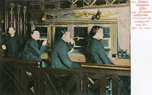 Switchboard: Chinese telephone office, San Francisco, California, USA