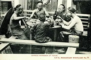 Snack: Chinese workmen at tiffin