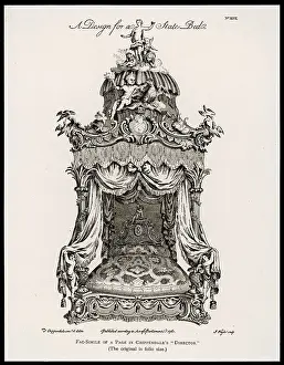 Elaborately: CHIPPENDALE BED 1761