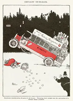 Omnibus: Chivalry up-to-date by William Heath Robinson