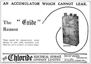 Accumulators: Chloride Batteries. Exide Accumulators