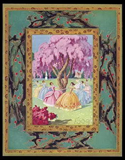 Pastels: Chocolate box design, ladies dancing
