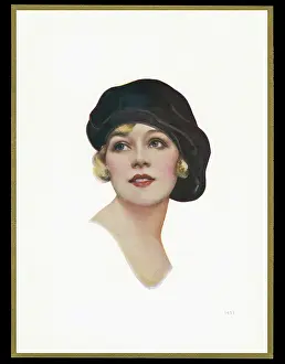 Floppy: Chocolate box design, lady in black hat