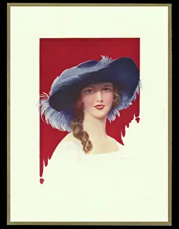 Ringlet: Chocolate box design, lady in wide-brimmed hat