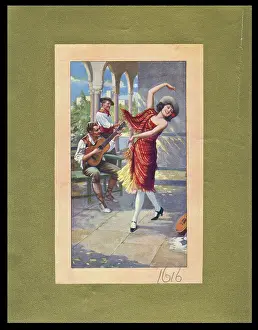 Clapping: Chocolate box design, Spanish lady dancing