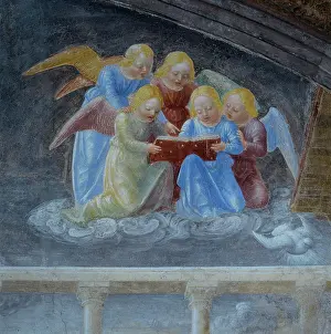 Portinari: Choir of angels; detail of