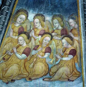 Bonifacio: Choir of angels; fresco by