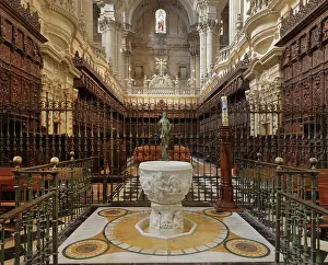 Virgen: Choir, Catedral de la Asuncion, Jaen, Andalusia, Spain