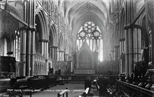 Lincolnshire: Choir Looking East, Lincoln Cathedral