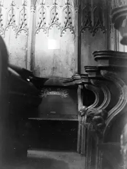 Davids: Choir stall, St David's Cathedral, St David's, South Wales