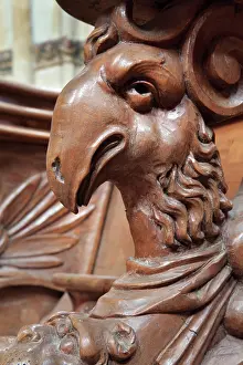 Ariege: Choir stall, St Volusian Abbey, Foix, Ariege, France