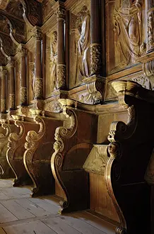 Aula: Choir stalls, Cathedral of St Mary, Tortosa, Catalonia