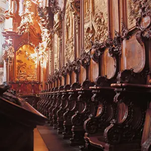 Memmingen: Choir stalls in the minster Ottobeuren