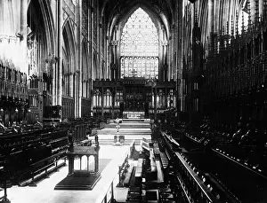 Begun: The choir of the York Minster, 1927