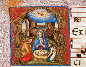 Nativity: Choirbook of Cathedral of Tarragona. Parchement. 1587-1603