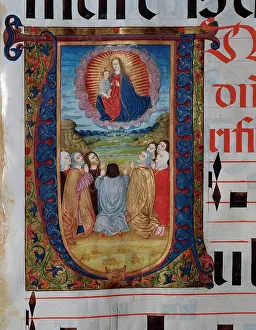 Pray: Choirbook number 9. Gregorian chant. 15th. century. Group of