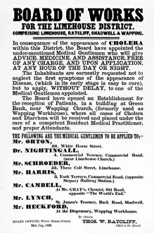 Epidemics: CHOLERA POSTER/1866