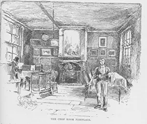 Chop: The Chop Room fireplace, the Old Cheshire Cheese
